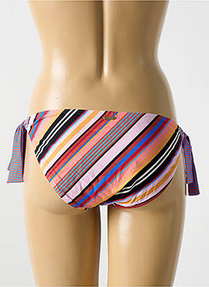 Bas de maillot de bain effet matière satinée bikini orange CYELL femme