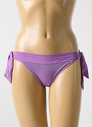 Bas de maillot de bain fermeture liens à nouer bikini violet CYELL femme