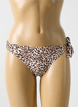 Bas de maillot de bain fermeture liens à nouer culotte beige CYELL femme