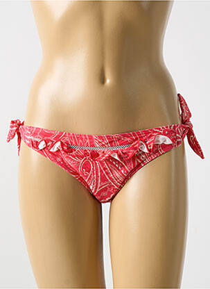 Bas de maillot de bain imprimé fantaisie bikini rouge CYELL femme