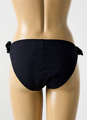 Bas de maillot de bain effet matière satinée bikini noir CYELL femme