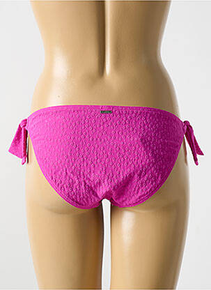 Bas de maillot de bain effet matière satinée bikini rose CYELL femme
