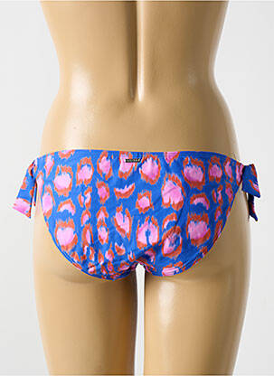 Bas de maillot de bain effet matière satinée bikini bleu CYELL femme