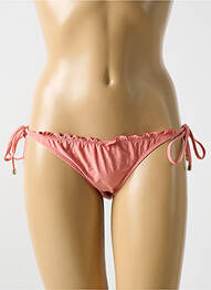 Bas de maillot de bain effet matière satinée bikini rose CYELL femme