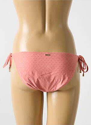 Bas de maillot de bain effet matière satinée bikini rose CYELL femme