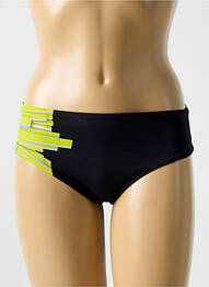 Bas de maillot de bain effet matière satinée culotte noir MIRADONNA femme