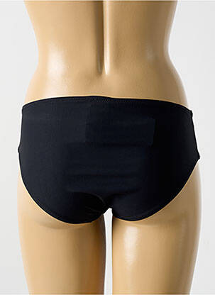 Bas de maillot de bain effet matière satinée culotte noir MIRADONNA femme