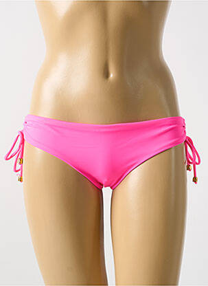 Bas de maillot de bain effet matière satinée culotte rose PHAX femme