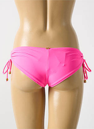 Bas de maillot de bain effet matière satinée culotte rose PHAX femme