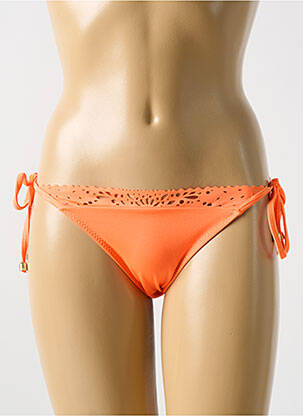 Bas de maillot de bain fermeture liens à nouer bikini orange PHAX femme
