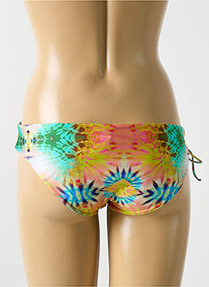 Bas de maillot de bain imprimé fleurs culotte vert LULI FAMA femme