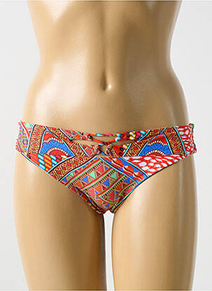 Bas de maillot de bain imprimé fantaisie culotte rouge LULI FAMA femme