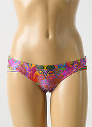 Bas de maillot de bain imprimé fantaisie string rose LULI FAMA femme