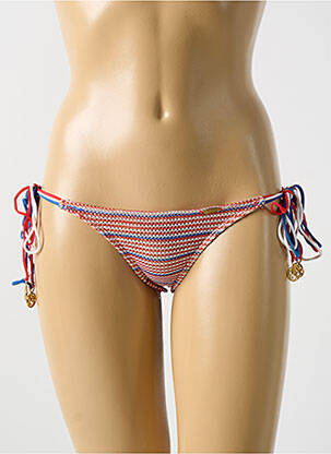 Bas de maillot de bain imprimé fantaisie bikini rouge LULI FAMA femme