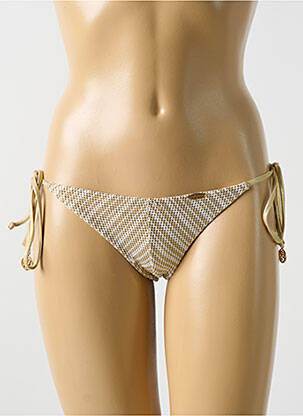 Bas de maillot de bain réversible bikini or LULI FAMA femme