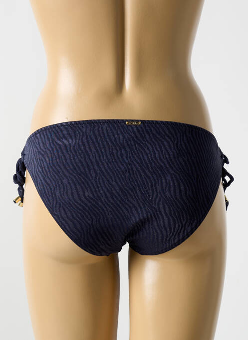 Bas de maillot de bain fermeture liens à nouer bikini bleu CYELL femme