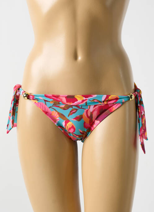 Bas de maillot de bain imprimé fleurs bikini rose CYELL femme