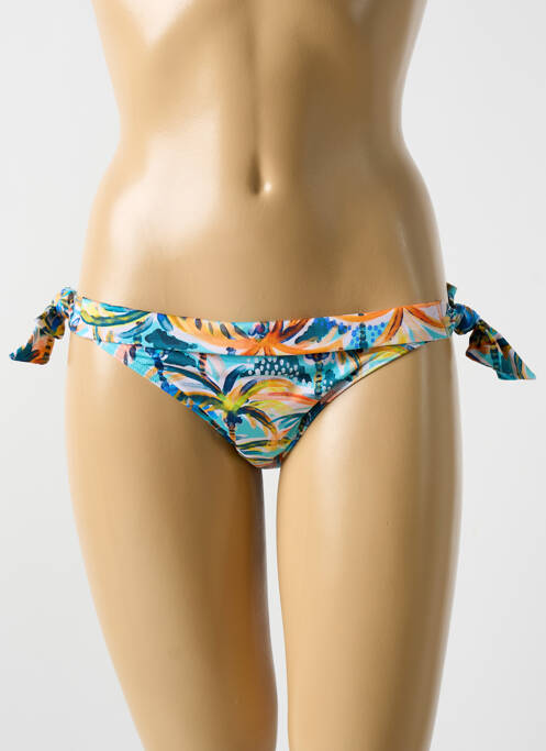 Bas de maillot de bain imprimé tie and dye bikini bleu CYELL femme