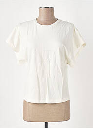 T-shirt coupe cintrée manches courtes beige JOACY femme