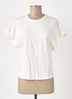 T-shirt coupe cintrée manches courtes beige JOACY femme