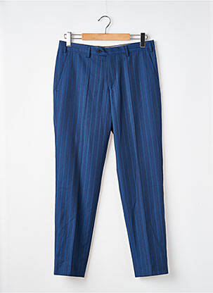 Pantalon slim tissage popeline taille normale bleu PIETRO FILIPI homme