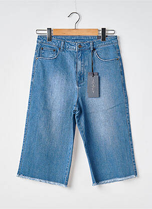 Bermuda coupe droite taille normale bleu JOACY femme