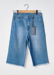 Bermuda coupe droite taille normale bleu JOACY femme