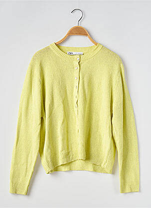 Gilet manches longues vert ZARA pour femme