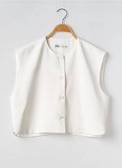 Gilet sans manche blanc ZARA pour femme seconde vue
