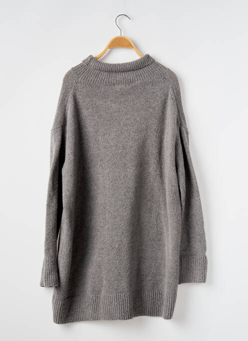 Robe pull col rond manches longues gris ZARA femme
