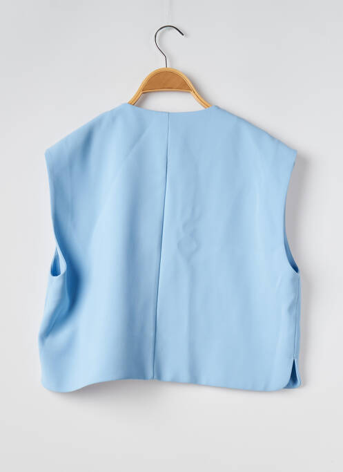 Gilet sans manche coupe droite bleu ZARA femme