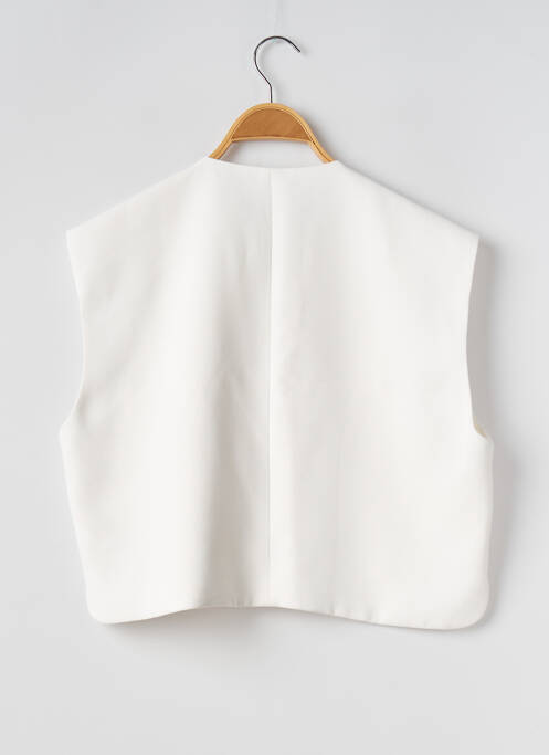 Gilet sans manche coupe droite blanc ZARA femme