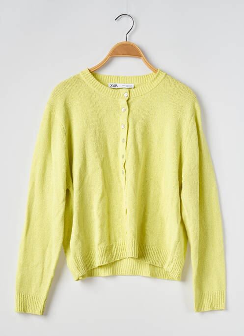 Gilet manches longues vert ZARA pour femme