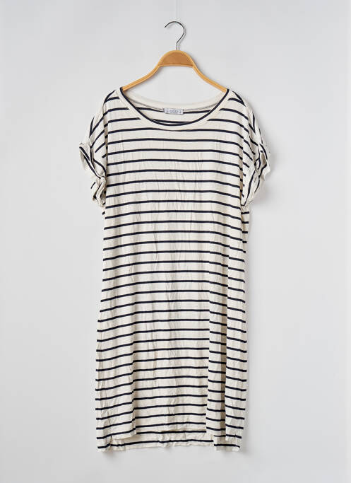 Robe mi-longue blanc LE PHARE DE LA BALEINE pour femme