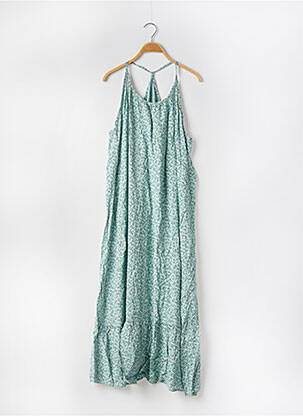 Robe mi-longue imprimé fleurs sans manche bleu SANS MARQUE femme