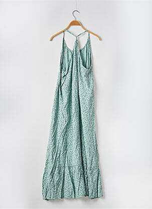 Robe mi-longue imprimé fleurs sans manche bleu SANS MARQUE femme