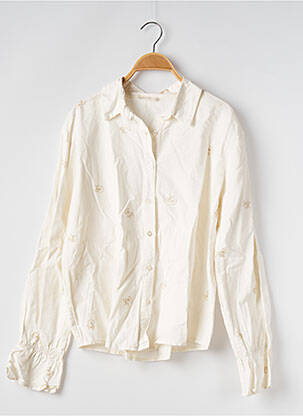 Chemisier imprimé fantaisie manches longues blanc REZINE femme