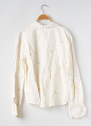 Chemisier imprimé fantaisie manches longues blanc REZINE femme