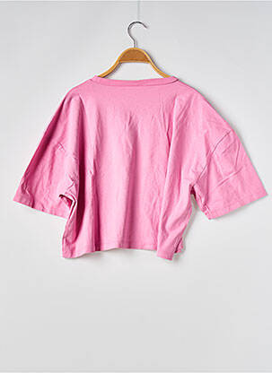 T-shirt col rond manches courtes rose WE ARE JOLIES femme