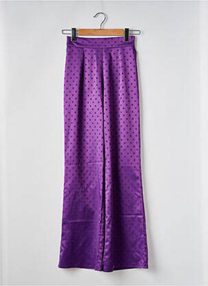 Pantalon large fermeture zip latéral taille normale violet SANS MARQUE femme