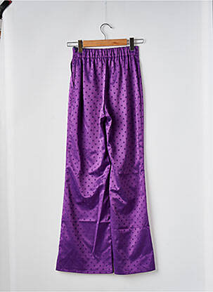 Pantalon large fermeture zip latéral taille normale violet SANS MARQUE femme
