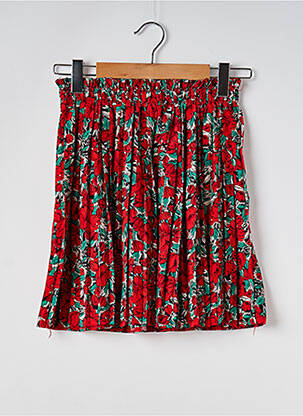 Jupe courte coupe évasée rouge VINTAGE DRESSING femme