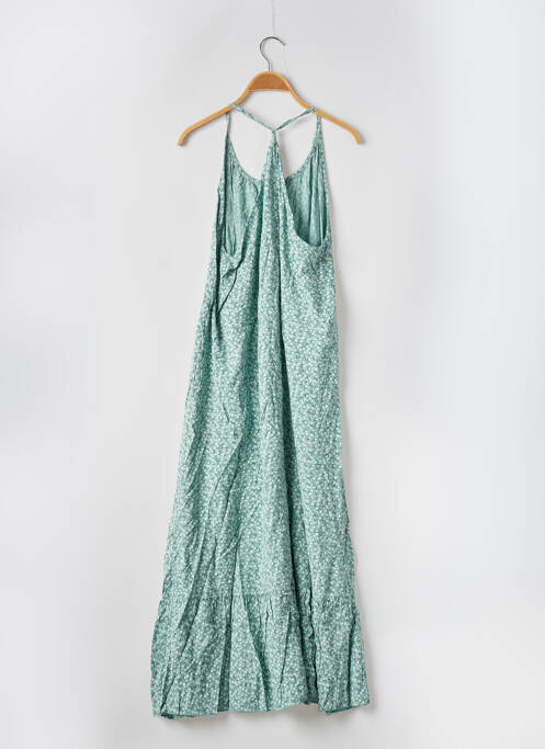 Robe mi-longue imprimé fleurs sans manche bleu SANS MARQUE femme