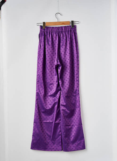 Pantalon large fermeture zip latéral taille normale violet SANS MARQUE femme