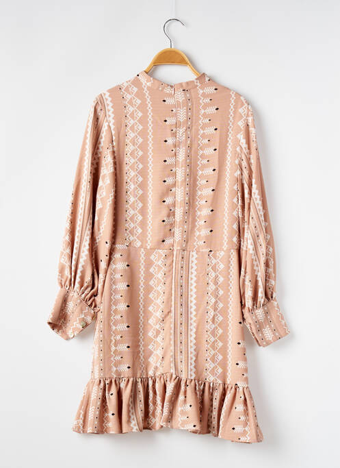 Robe courte beige SANS MARQUE pour femme