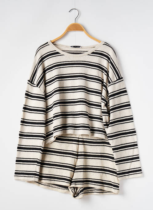 Robe mi-longue beige ZARA pour femme