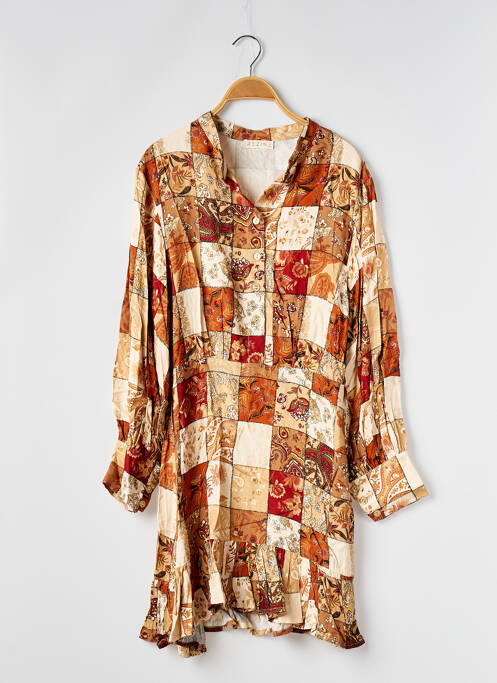 Robe mi-longue orange REZINE pour femme