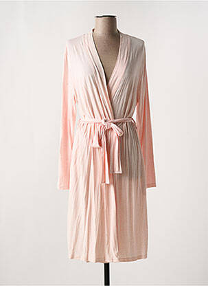 Robe de chambre tissage jersey rose LINGELOR femme