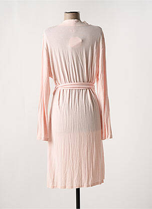 Robe de chambre tissage jersey rose LINGELOR femme