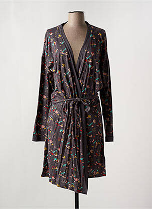 Robe de chambre tissage jersey gris ESKIMO femme